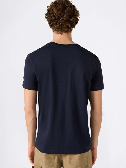 Champion T-shirt uomo blu in cotone jersey leggero