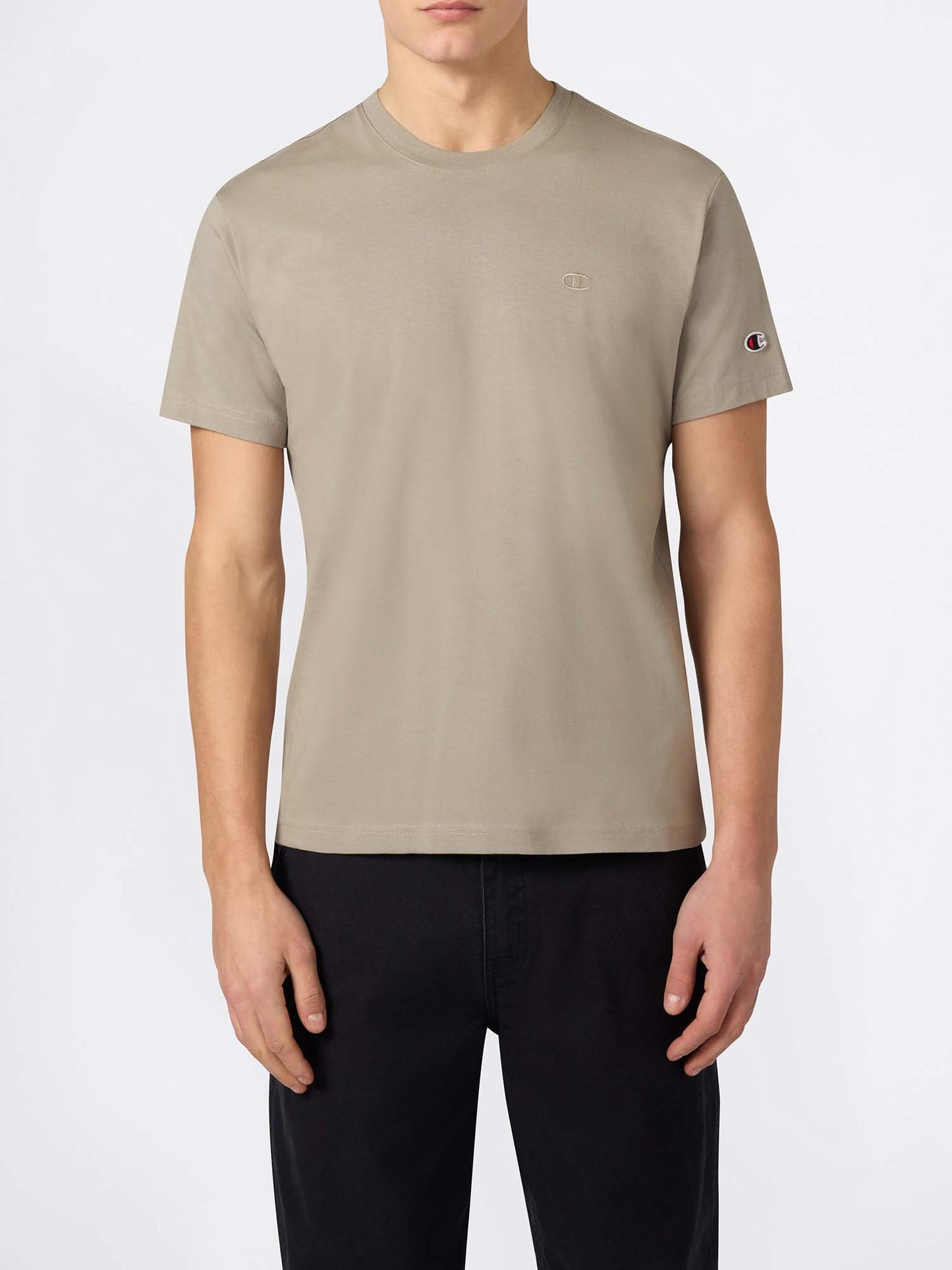 T-shirt Champion maniche corte da uomo in cotone fango