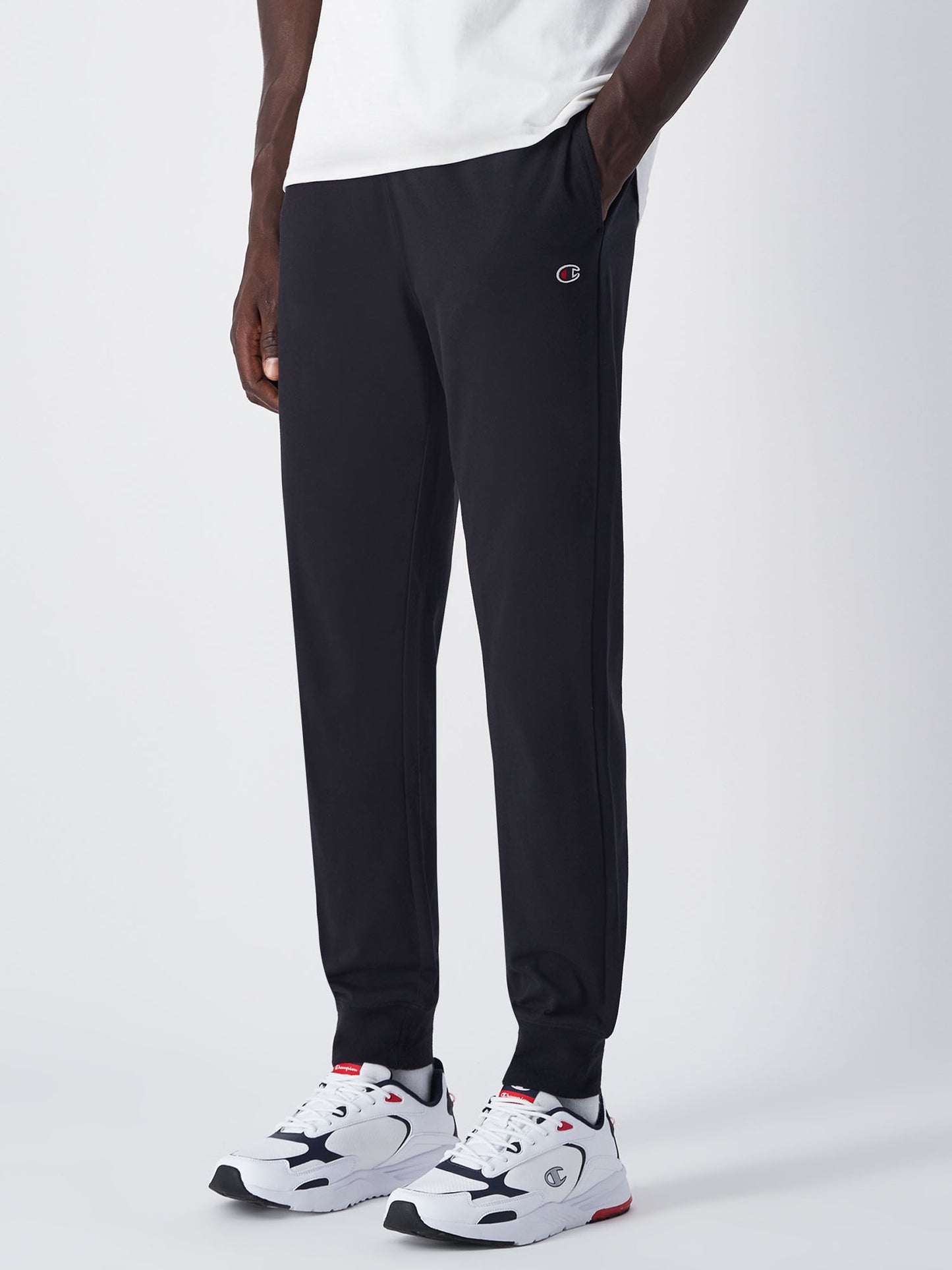 Pantaloni sportivi da uomo Champion neri per la primavera-estate