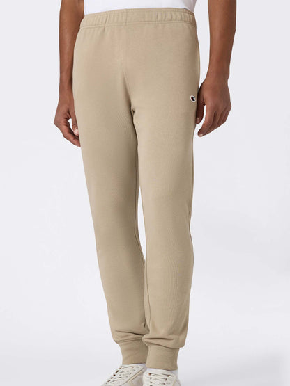 Pantaloni uomo Champion beige con polsini e coulisse