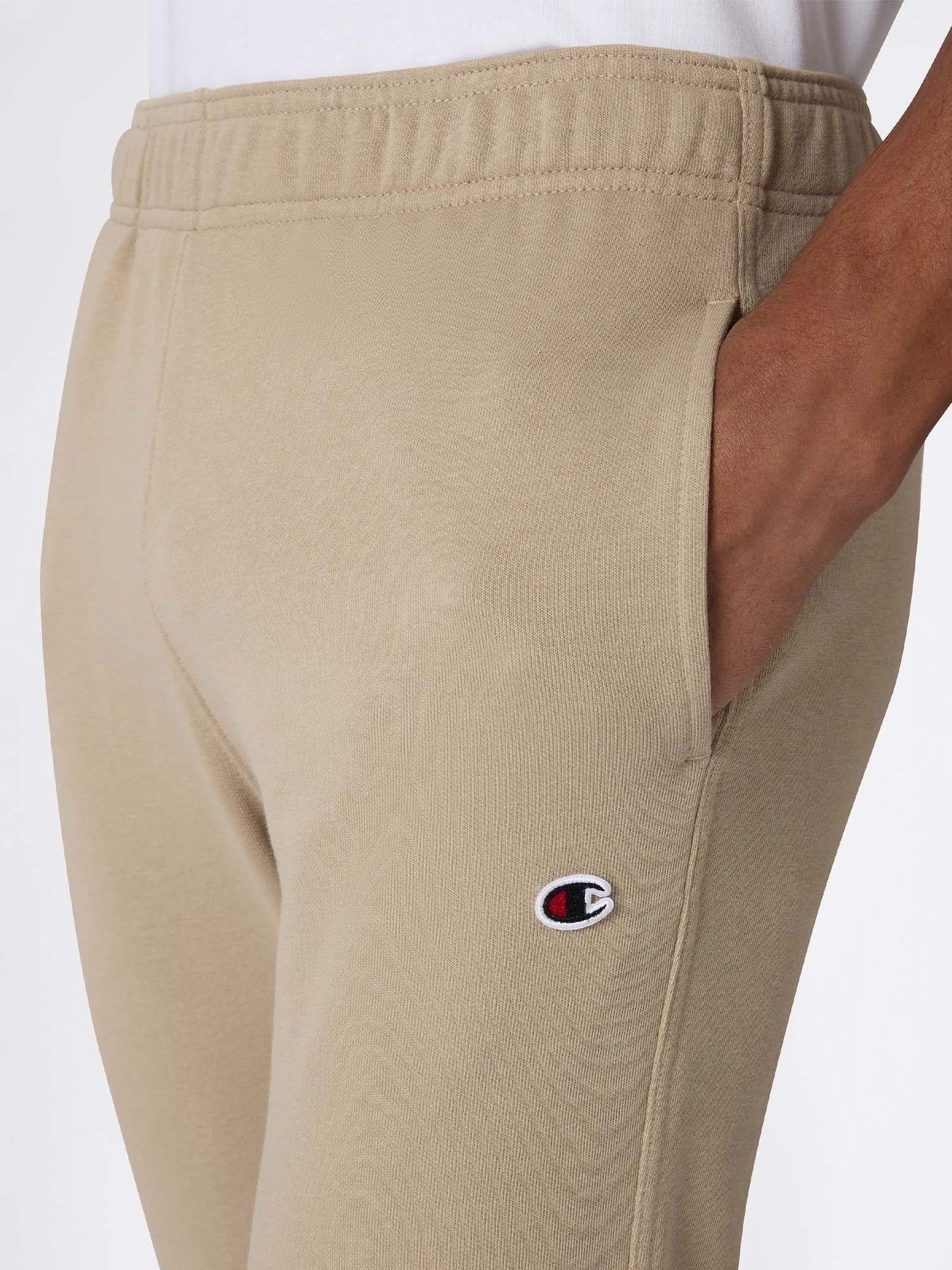Pantaloni uomo Champion beige con polsini e coulisse