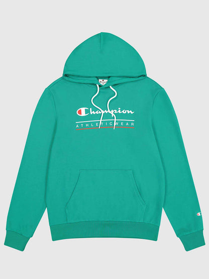 FELPA CON CAPPUCCIO CHAMPION UOMO VERDE