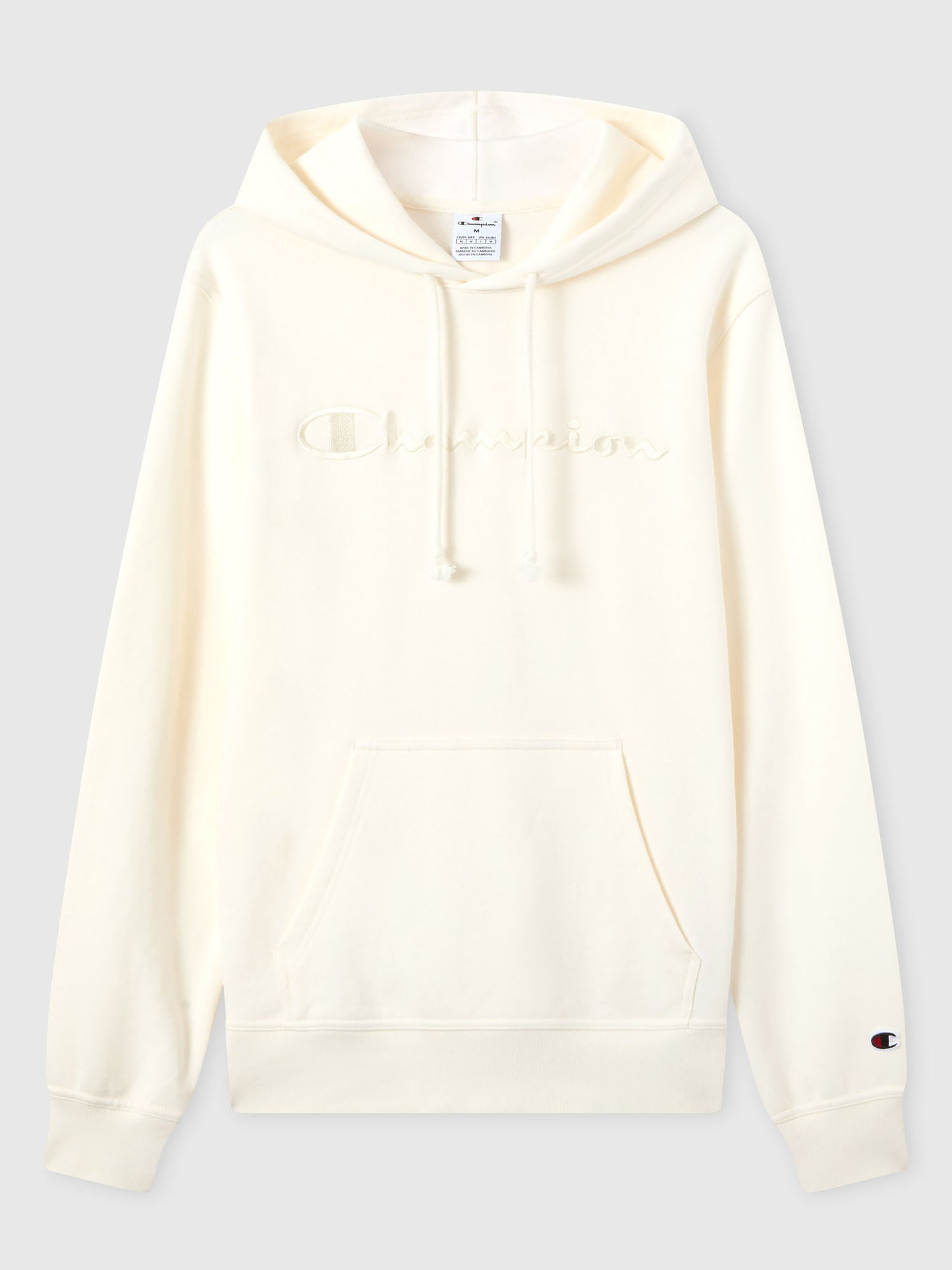 Felpa con cappuccio Champion uomo color crema leggera