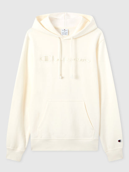 Felpa con cappuccio Champion uomo color crema leggera