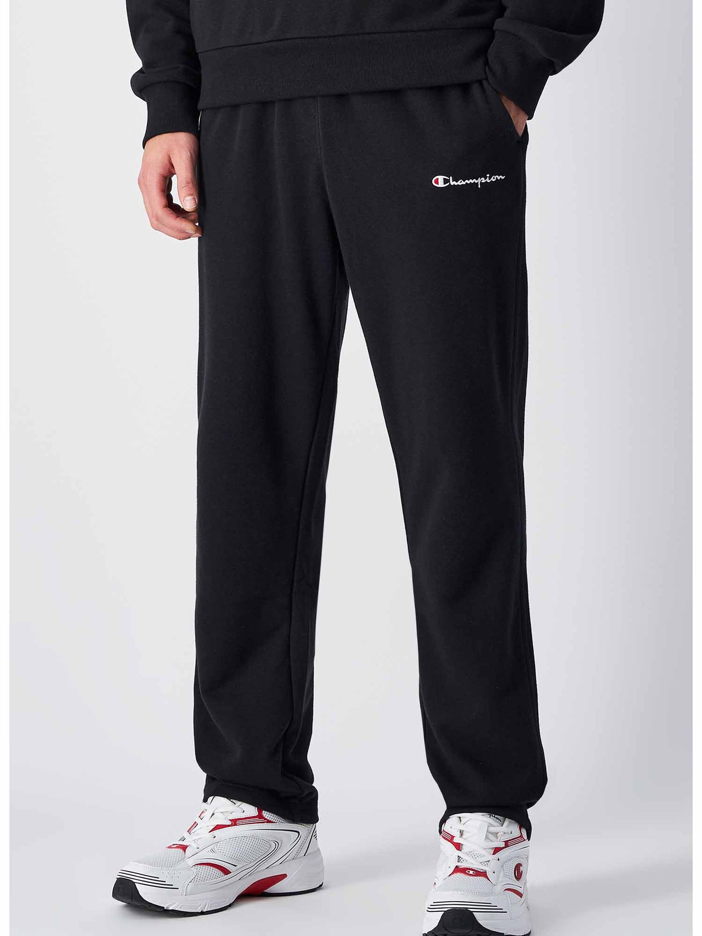 PANTALONE JOGGERS CON GAMBA DRITTA CHAMPION UOMO NERO