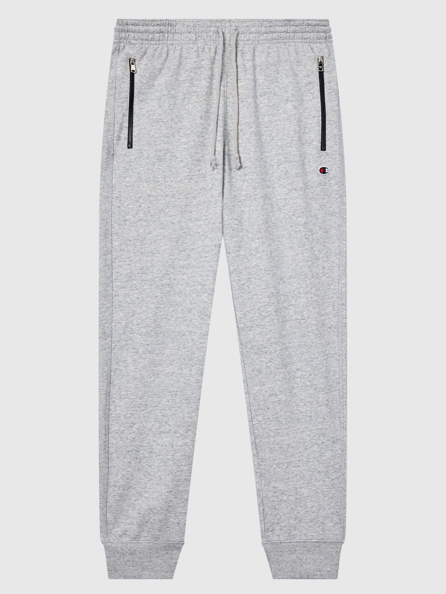 Pantaloni joggers da uomo Champion grigi con zip e bordo a costina