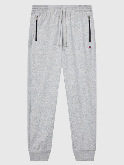 Pantaloni joggers da uomo Champion grigi con zip e bordo a costina