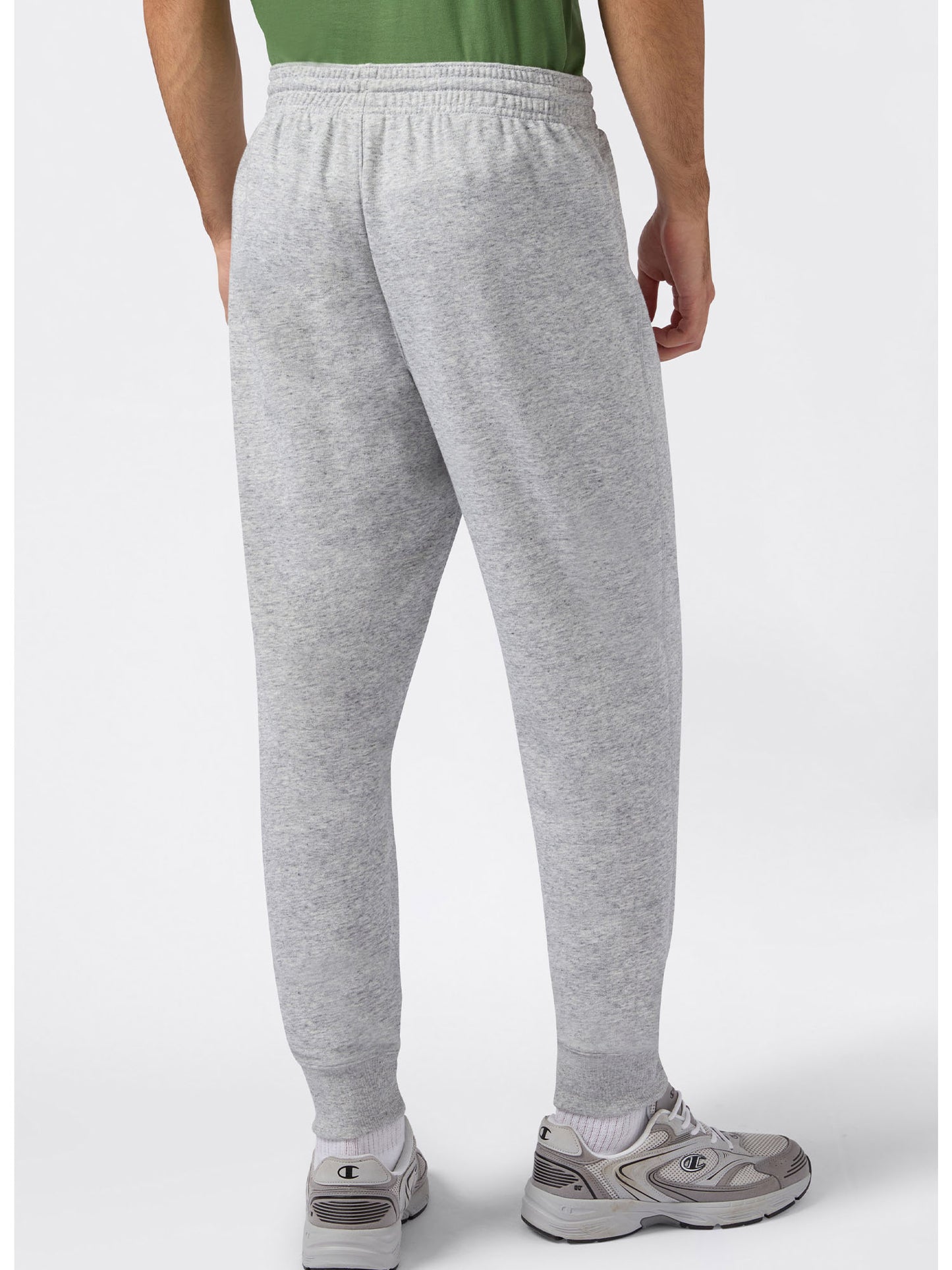 Pantaloni joggers da uomo Champion grigi con zip e bordo a costina