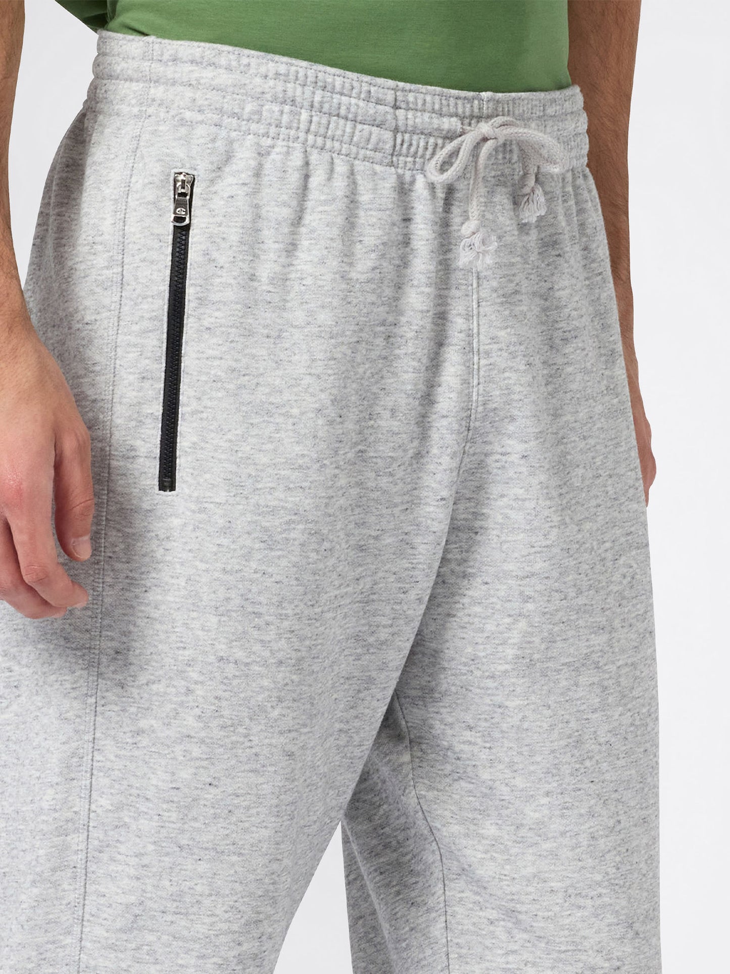 Pantaloni joggers da uomo Champion grigi con zip e bordo a costina