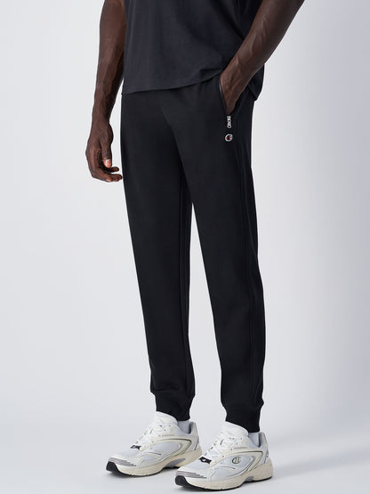 Pantaloni joggers da uomo Champion nere con zip e vita elastica