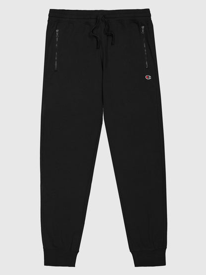 Pantaloni da uomo Champion neri con tasche zip e vita elasticizzata