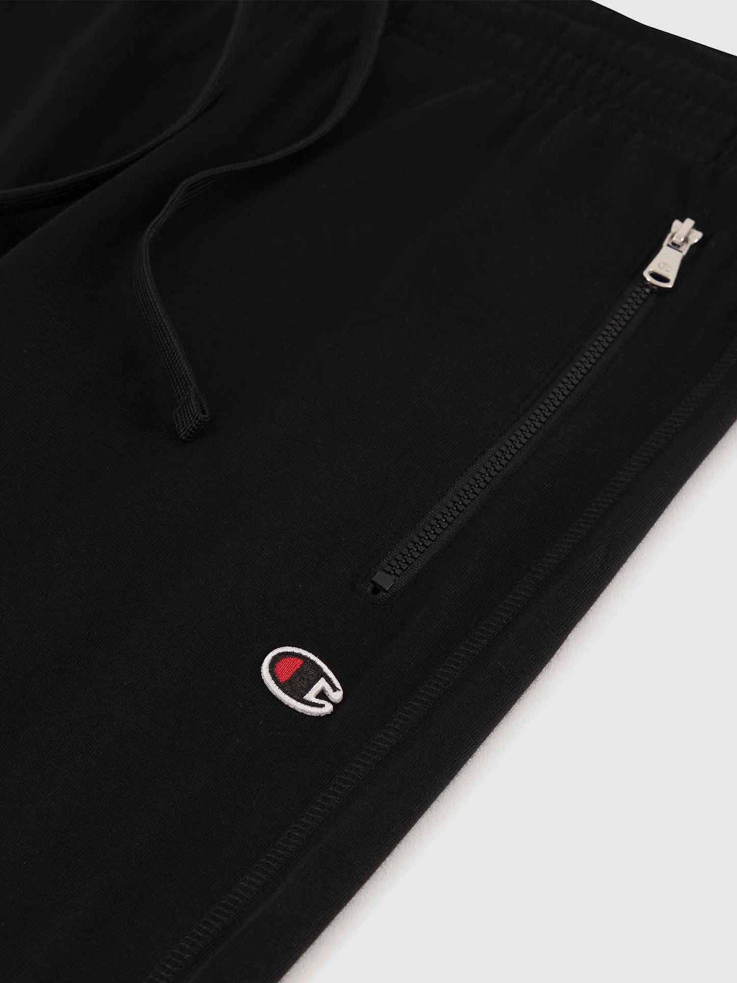 Pantaloni da uomo Champion neri con tasche zip e vita elasticizzata