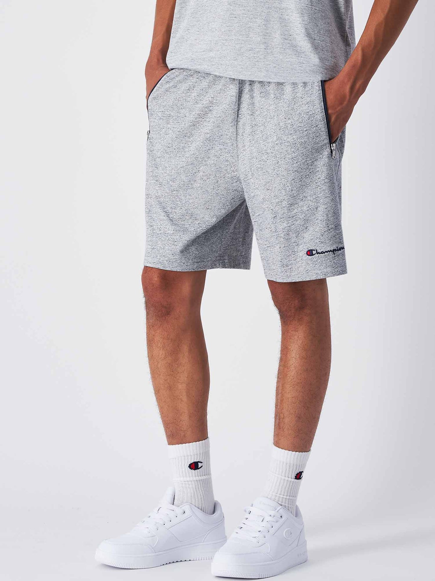 SHORT ZIPJE CHAMPION DA UOMO GRIGIO
