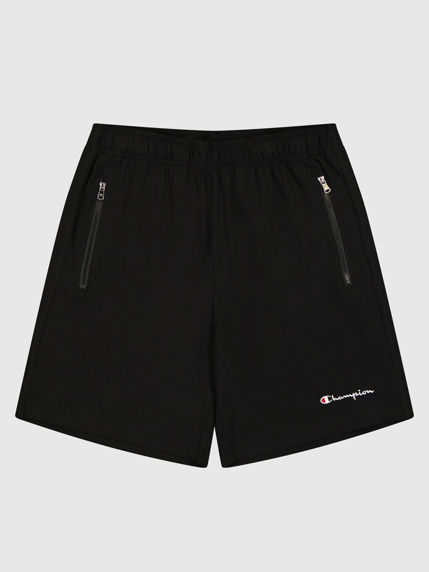 Shorts Champion da uomo neri con zip e vita elasticizzata