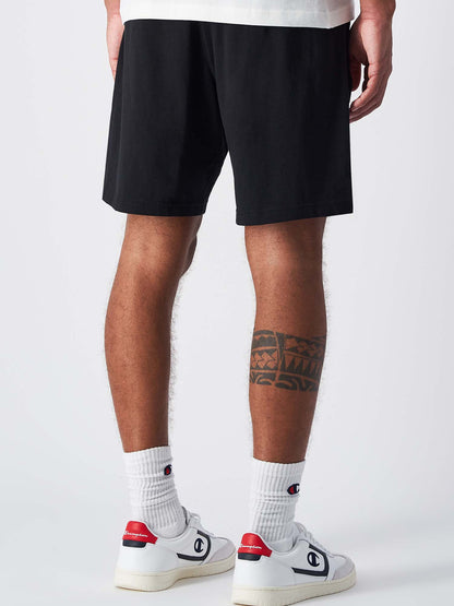 Shorts Champion da uomo neri con zip e vita elasticizzata