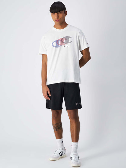 Shorts Champion da uomo neri con zip e vita elasticizzata