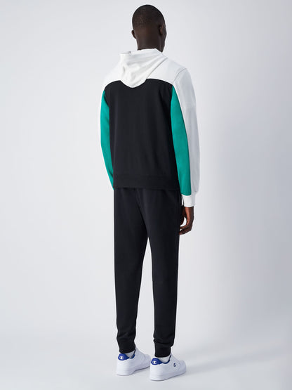TUTA CHAMPION CON ZIP UOMO BIANCO-VERDE