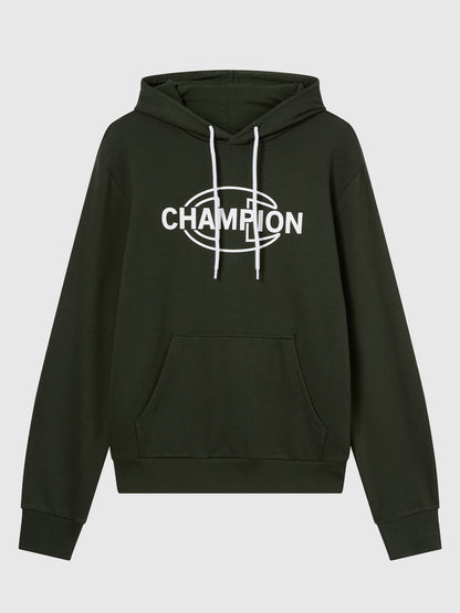 FELPA CON CAPPUCCIO CHAMPION DA UOMO VERDE