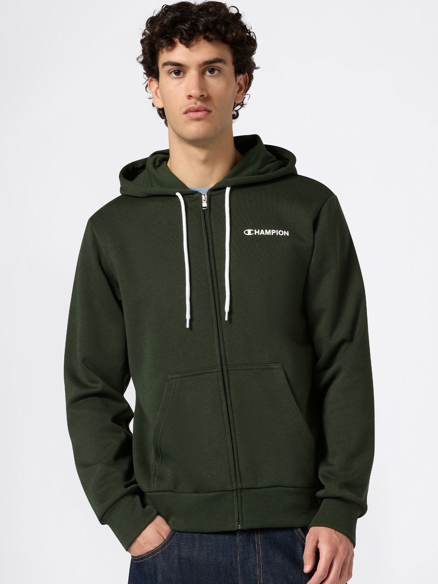 FELPA FULL ZIP CHAMPION DA UOMO VERDE