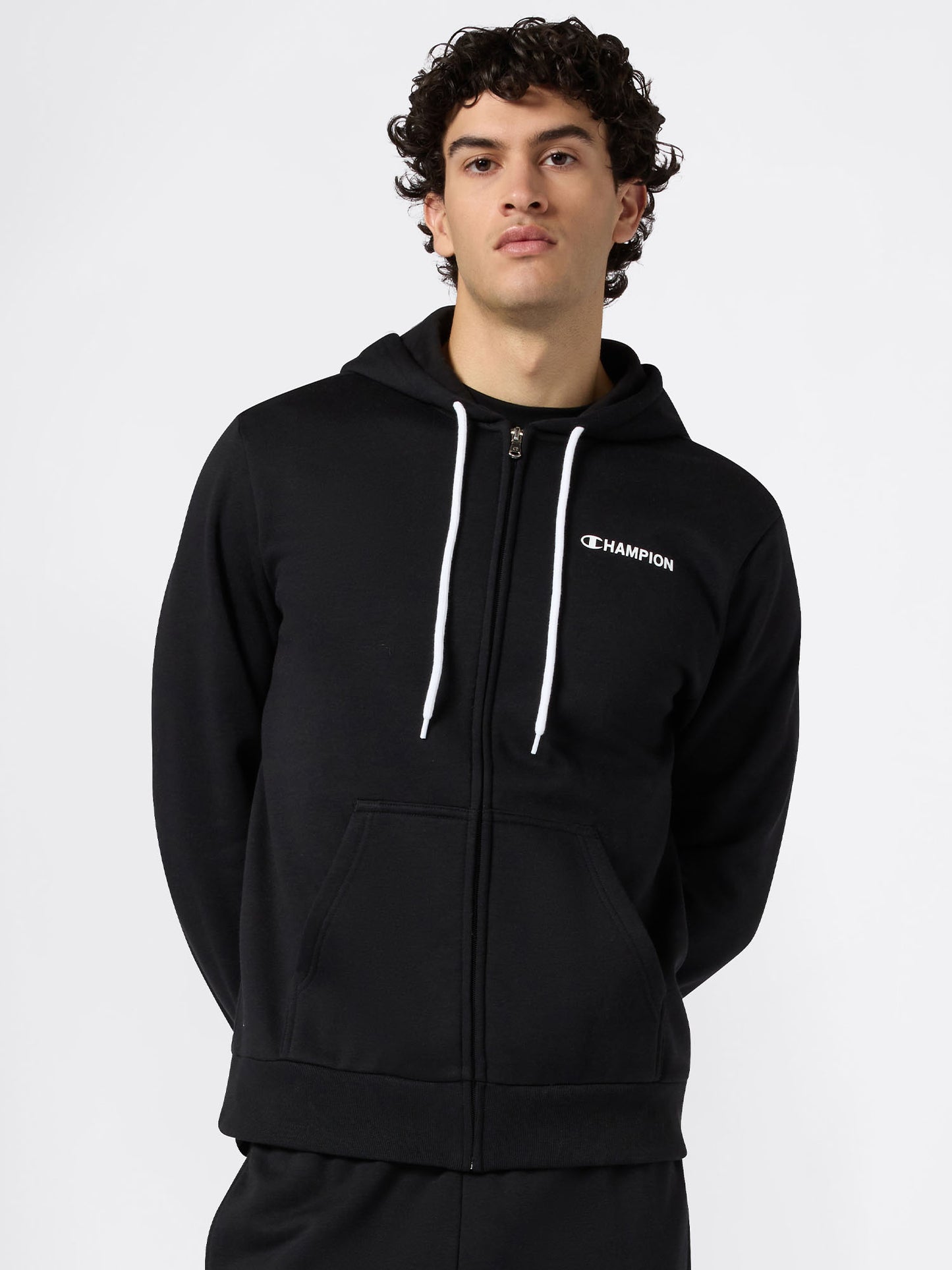 FELPA FULL ZIP CHAMPION DA UOMO NERO