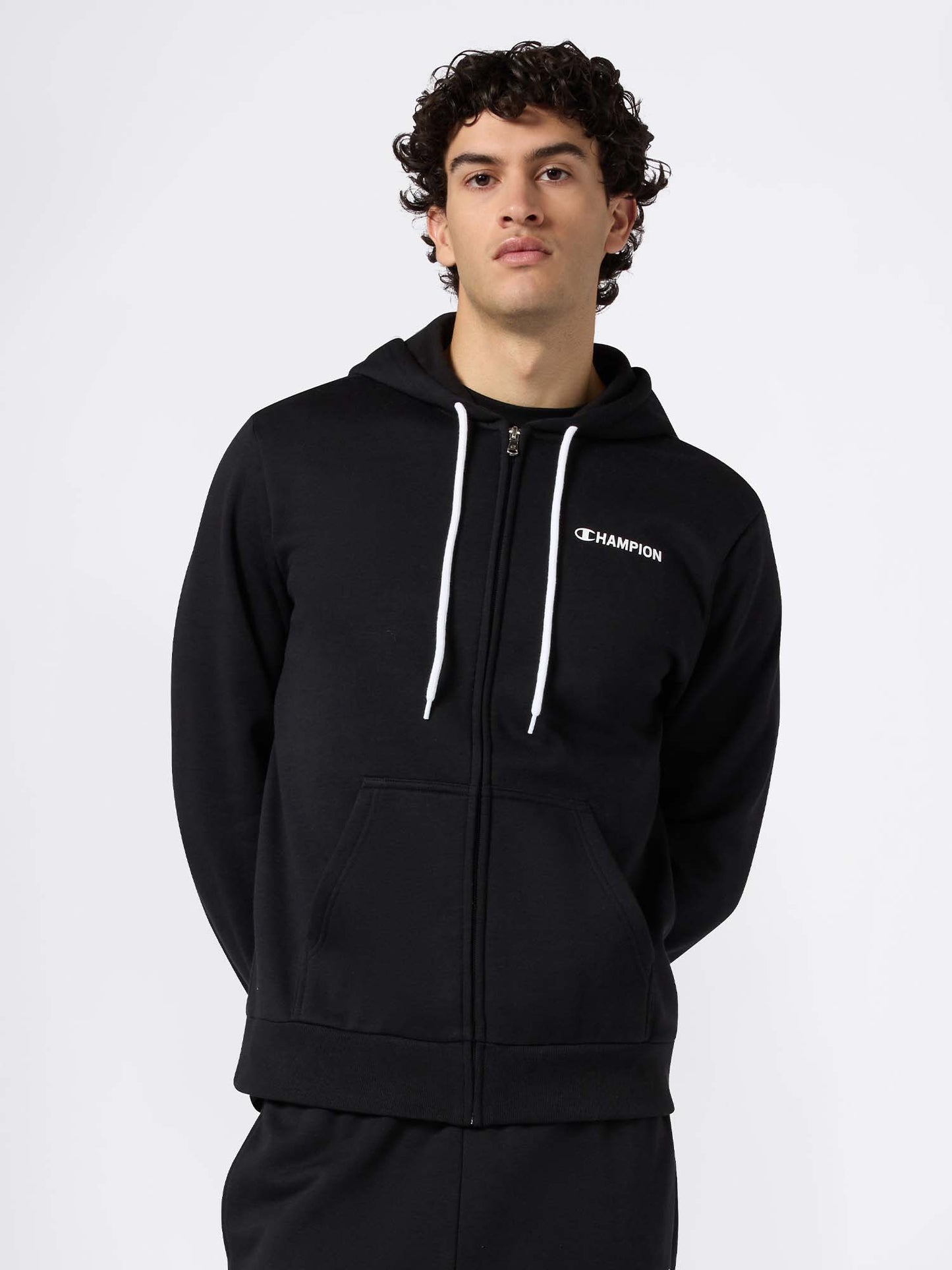 FELPA FULL ZIP CHAMPION DA UOMO NERO