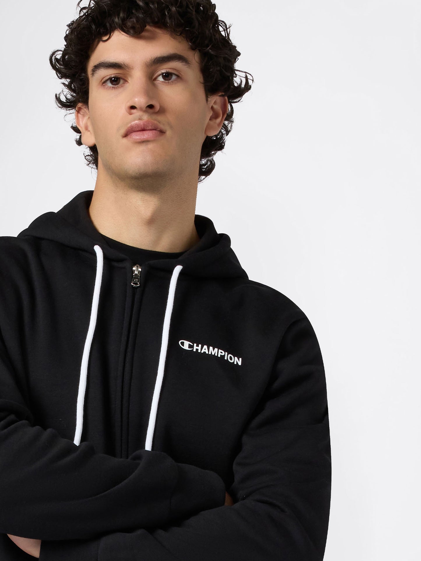 FELPA FULL ZIP CHAMPION DA UOMO NERO