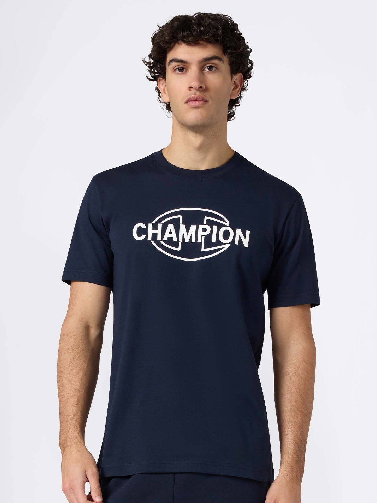 T-SHIRT GIROCOLLO CHAMPION DA UOMO BLU