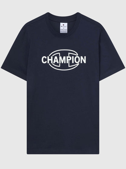 T-SHIRT GIROCOLLO CHAMPION DA UOMO BLU