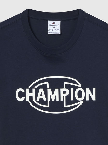 T-SHIRT GIROCOLLO CHAMPION DA UOMO BLU