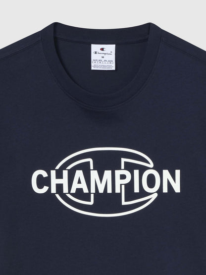 T-SHIRT GIROCOLLO CHAMPION DA UOMO BLU