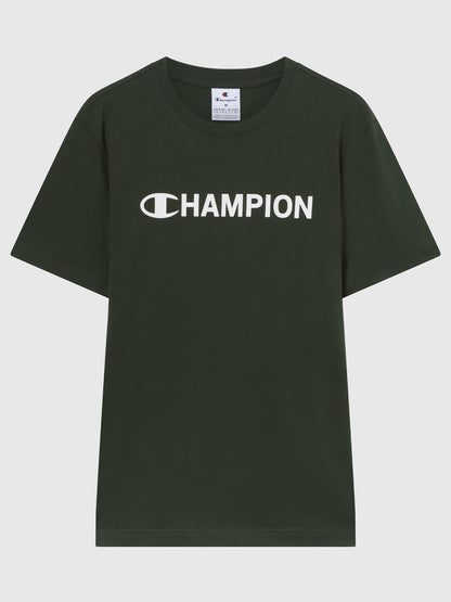 T-SHIRT GIROCOLLO CHAMPION DA UOMO VERDE