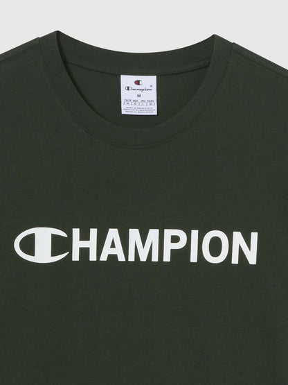 T-SHIRT GIROCOLLO CHAMPION DA UOMO VERDE