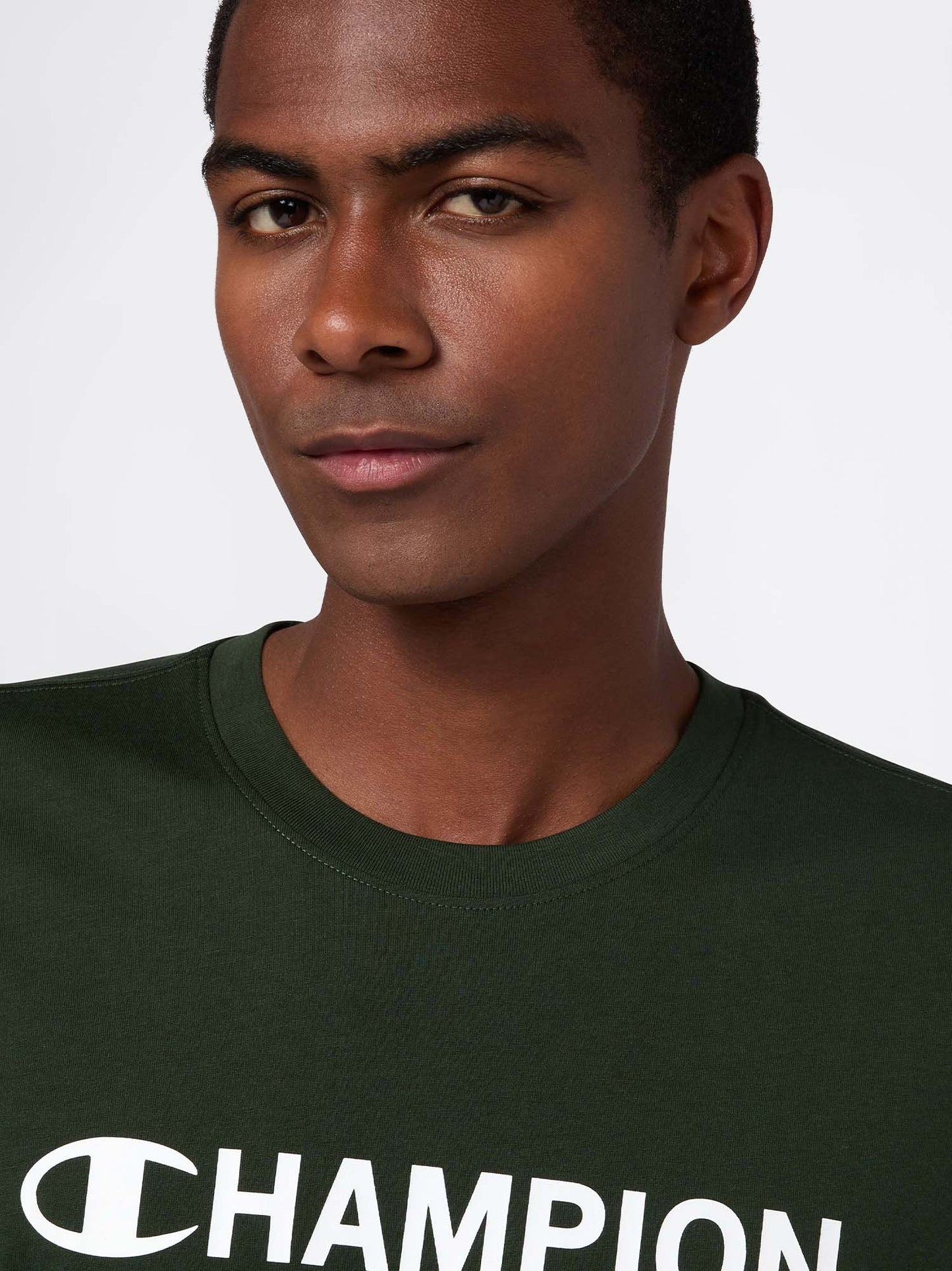 T-SHIRT GIROCOLLO CHAMPION DA UOMO VERDE