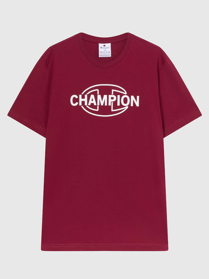 T-SHIRT GIROCOLLO CHAMPION DA UOMO BORDEAUX
