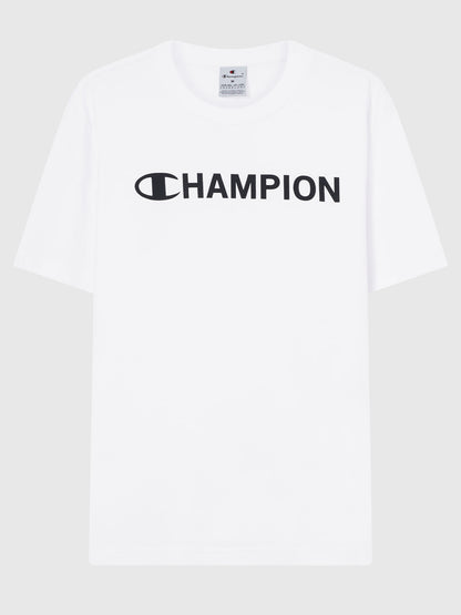 T-SHIRT GIROCOLLO CHAMPION DA UOMO BIANCO