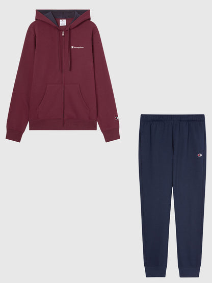 TUTA CON CAPPUCCIO FULL ZIP CHAMPION DA UOMO BORDEAUX