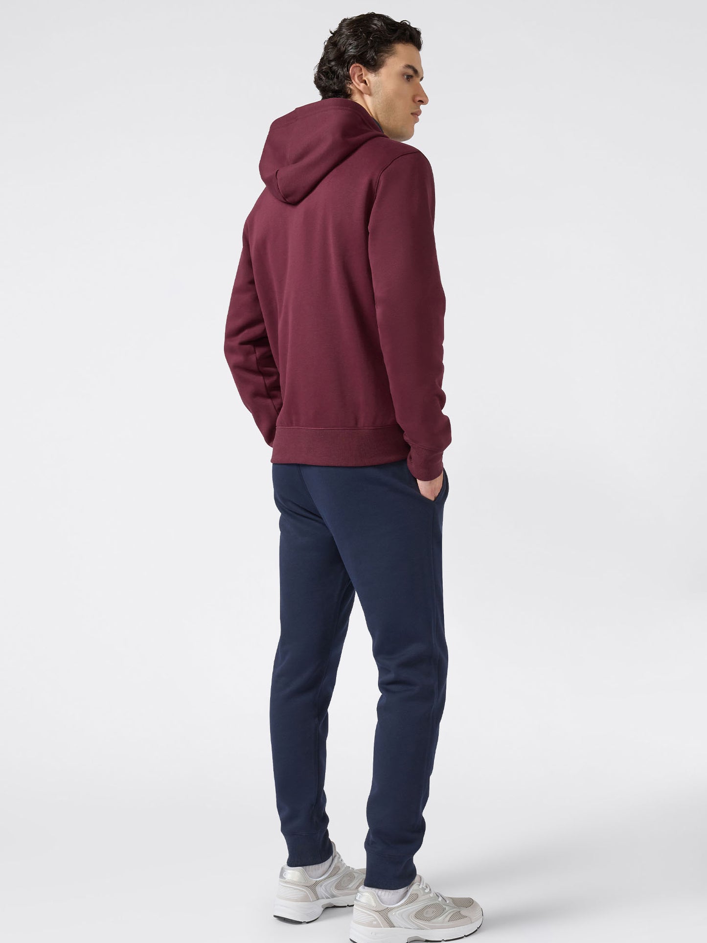 TUTA CON CAPPUCCIO FULL ZIP CHAMPION DA UOMO BORDEAUX