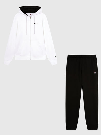 TUTA CON CAPPUCCIO FULL ZIP CHAMPION DA UOMO BIANCO