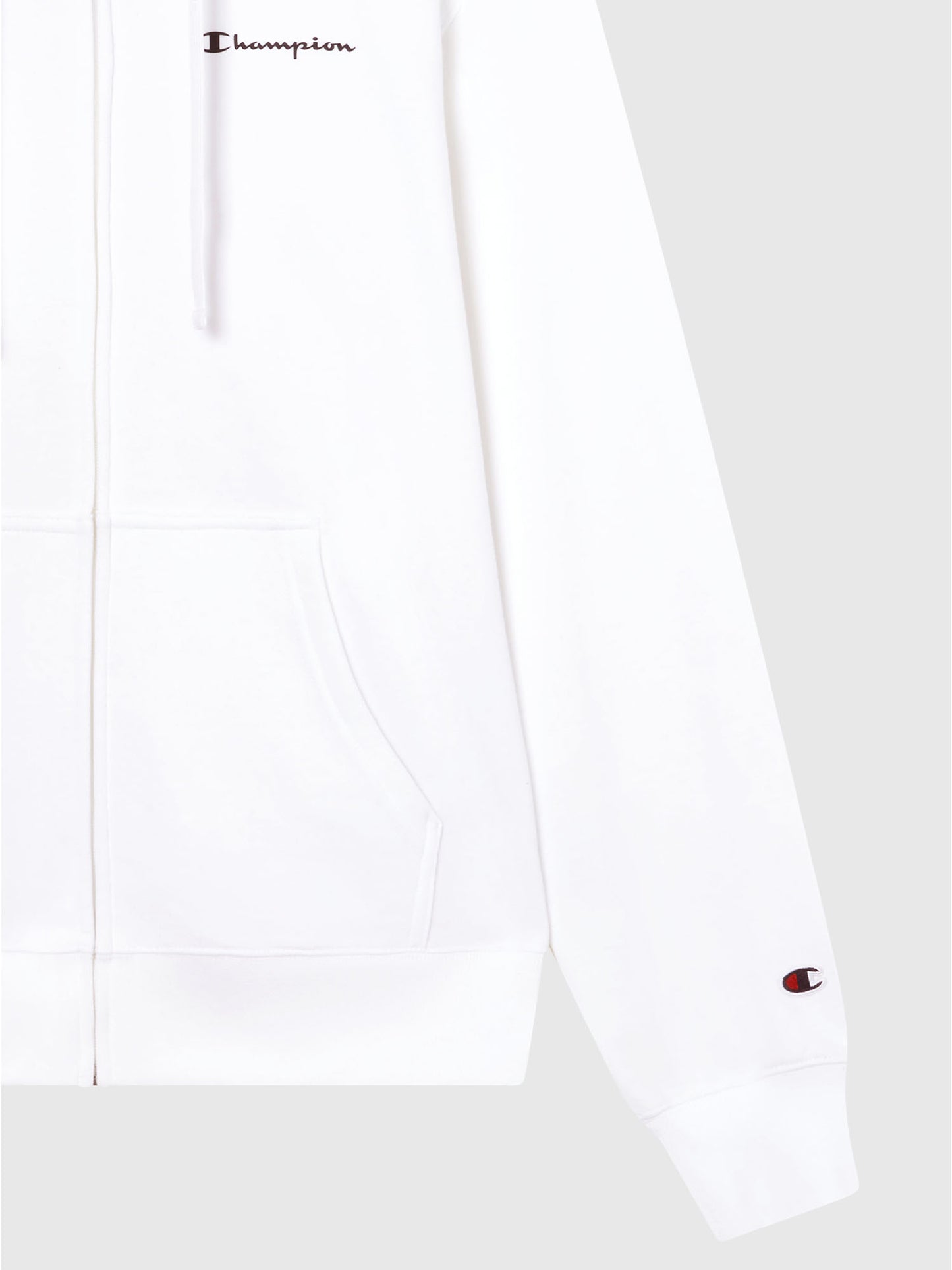 TUTA CON CAPPUCCIO FULL ZIP CHAMPION DA UOMO BIANCO