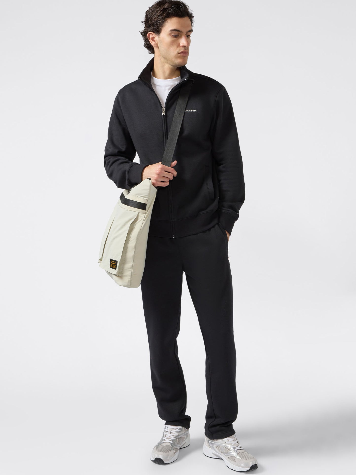 TUTA FULL ZIP CHAMPION  DA UOMO NERO