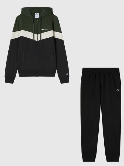 TUTA FULL ZIP E CAPPUCCIO CHAMPION DA UOMO VERDE