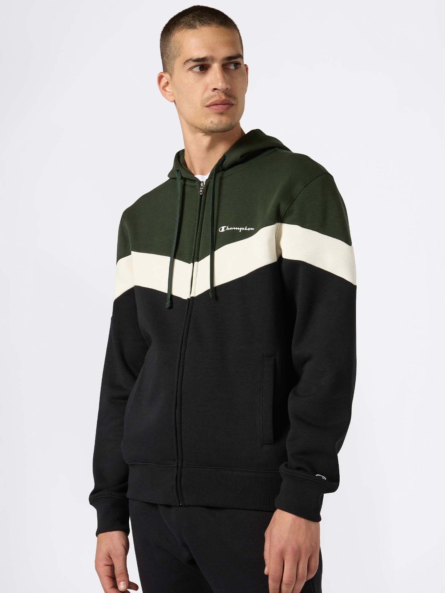 TUTA FULL ZIP E CAPPUCCIO CHAMPION DA UOMO VERDE
