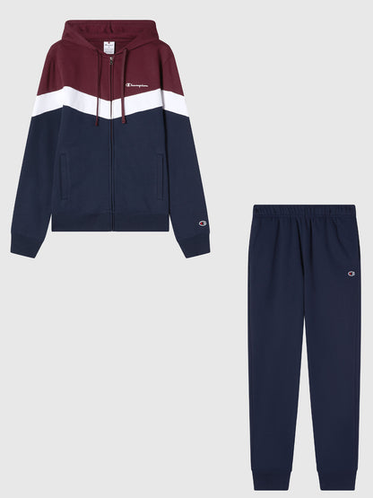TUTA FULL ZIP E CAPPUCCIO CHAMPION DA UOMO BORDEAUX