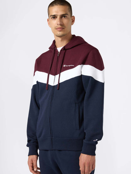TUTA FULL ZIP E CAPPUCCIO CHAMPION DA UOMO BORDEAUX