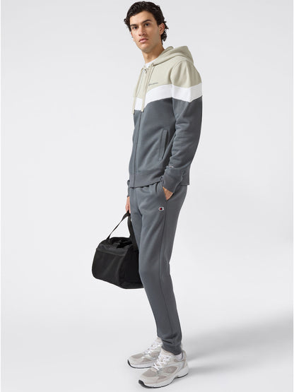 TUTA FULL ZIP E CAPPUCCIO CHAMPION DA UOMO BEIGE