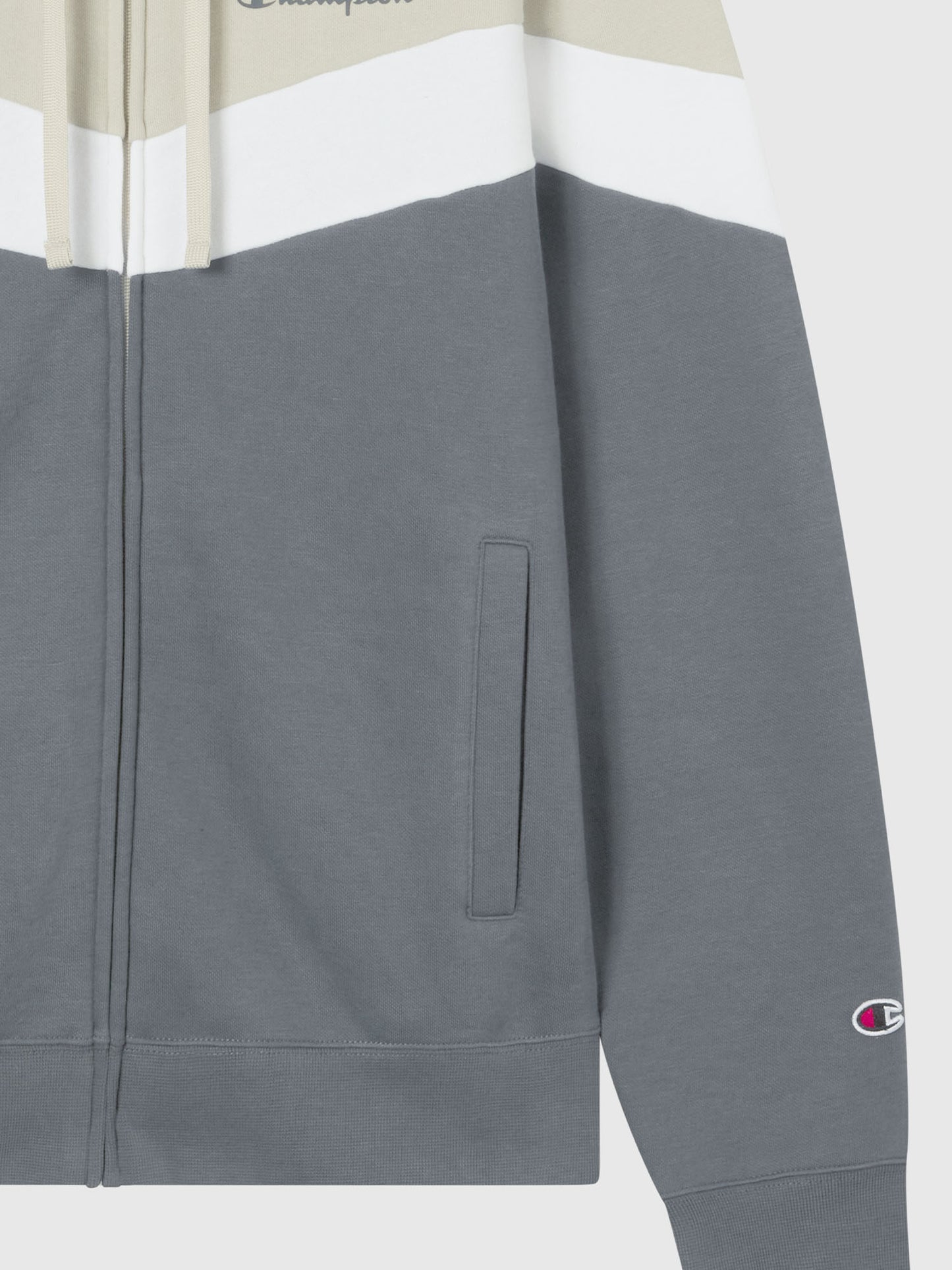 TUTA FULL ZIP E CAPPUCCIO CHAMPION DA UOMO BEIGE