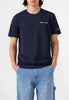 t-shirt-maniche-corte-champion-da-uomo-blu-con-logo-ricamato