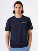 t-shirt-maniche-corte-champion-da-uomo-blu-con-logo-ricamato