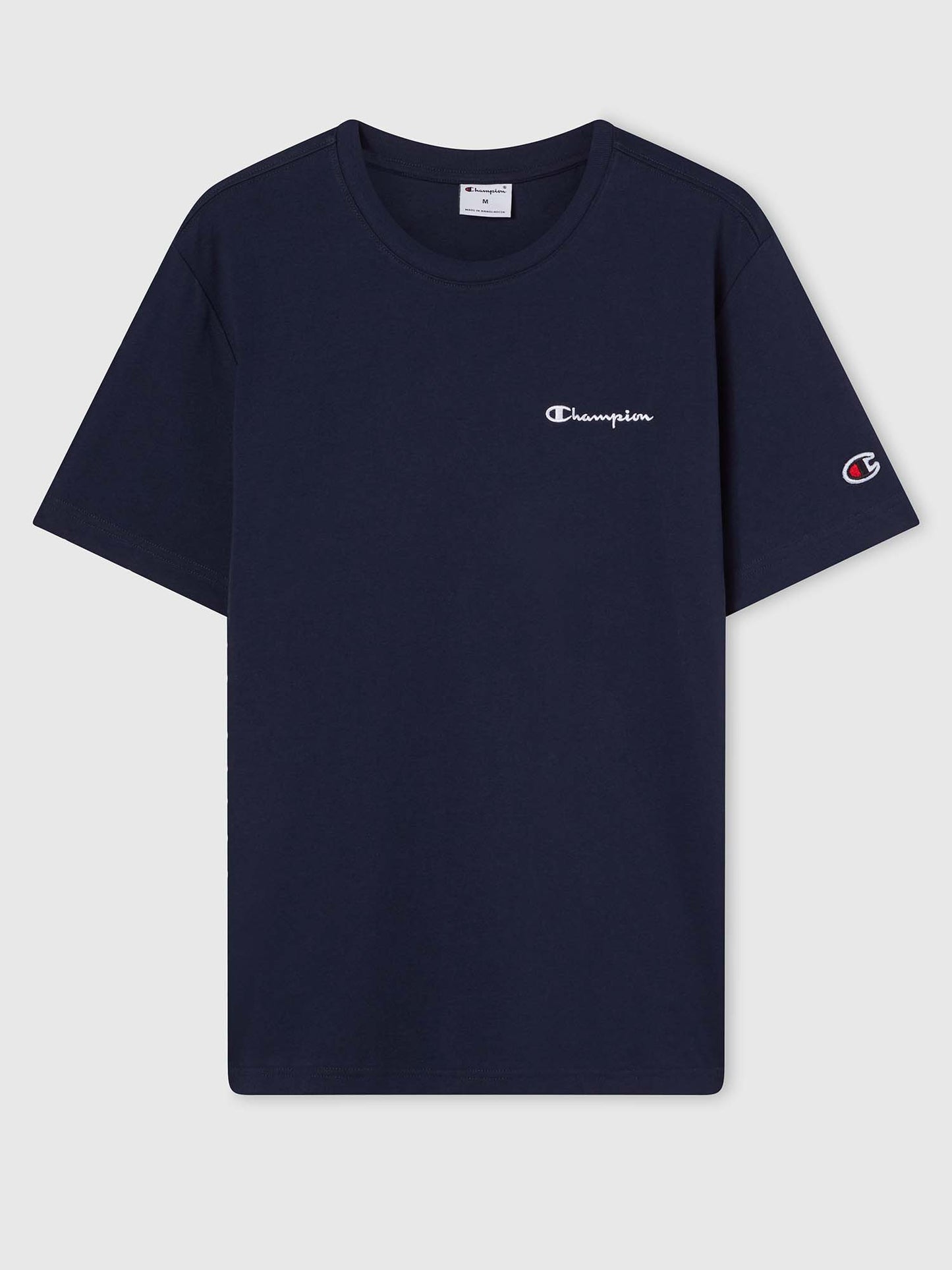 T-shirt maniche corte Champion da uomo blu con logo ricamato
