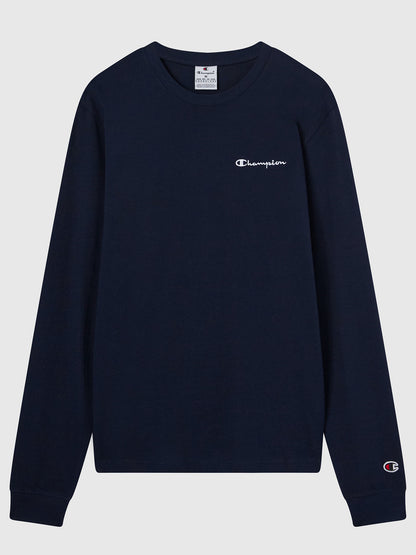 CHAMPION MAGLIA GIROCOLLO BASIC DA UOMO BLU